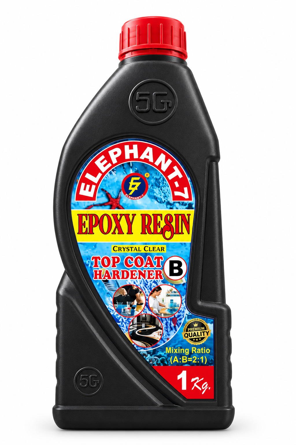 ELEPHANT-7 Crystal Clear Top Coat Hardener B